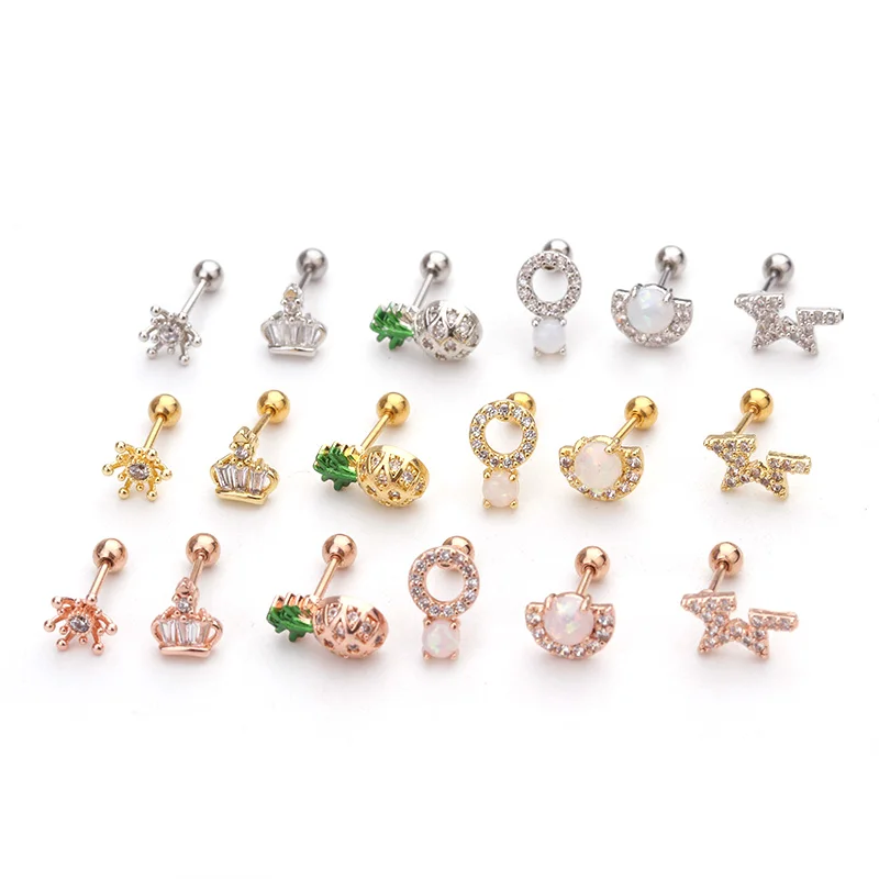 Ювелирные изделия Для Пирсинга Ушей 1 шт. стержень из нержавеющей стали с