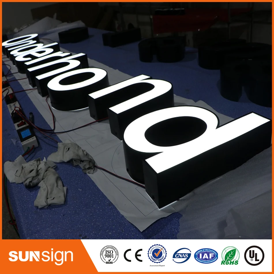 СВЕТОДИОДНЫЕ буквы и знаки из нержавеющей стали с подсветкой|illuminated lettering|stainless