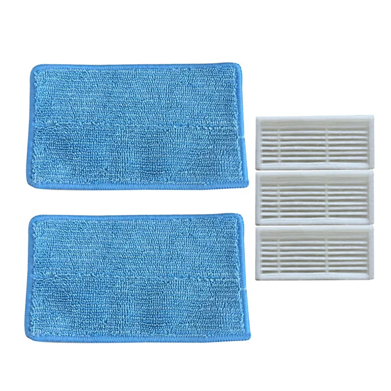 2 mop 3 filters Робот боковая щетка HEPA фильтр Швабра Ткань Волшебная паста для RV-R300 rv r300 аксессуары для робота-пылесоса - Цвет: 2 mop 3 filters