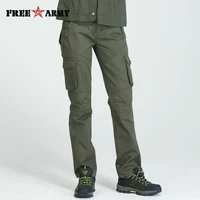Tactical Pants Women Green Joggers Casual Plus Size Cotton Trousers Multi Pocket Safari Style Straight Khaki Female Cargo Pants