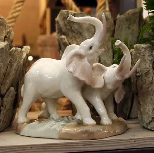 Креативный керамический слон для мамы и ребенка домашний декор сада комнаты