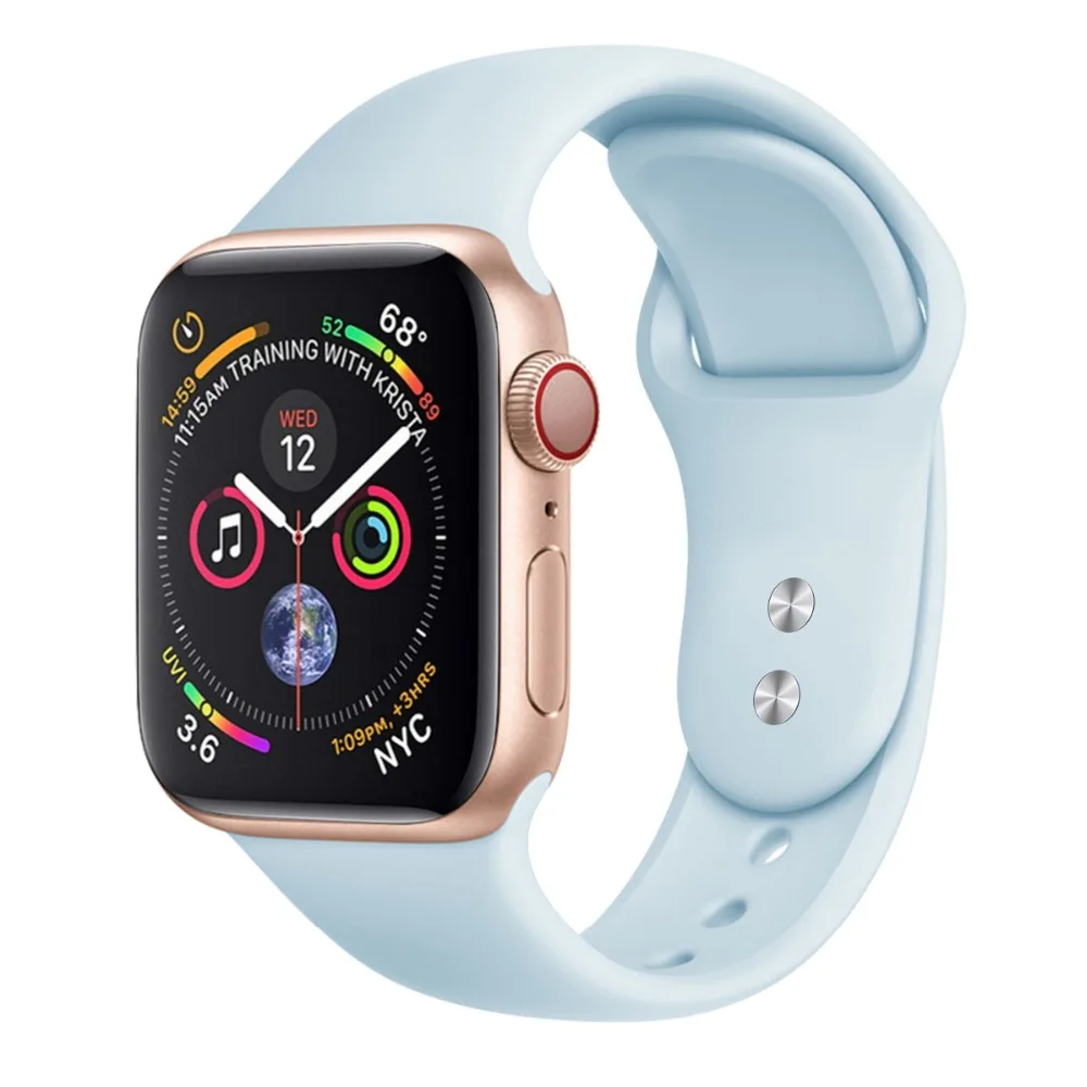 Ремешок для спортивных часов Apple Watch band 4/3 iWatch 38 мм 42 44 40 часы с силиконовым