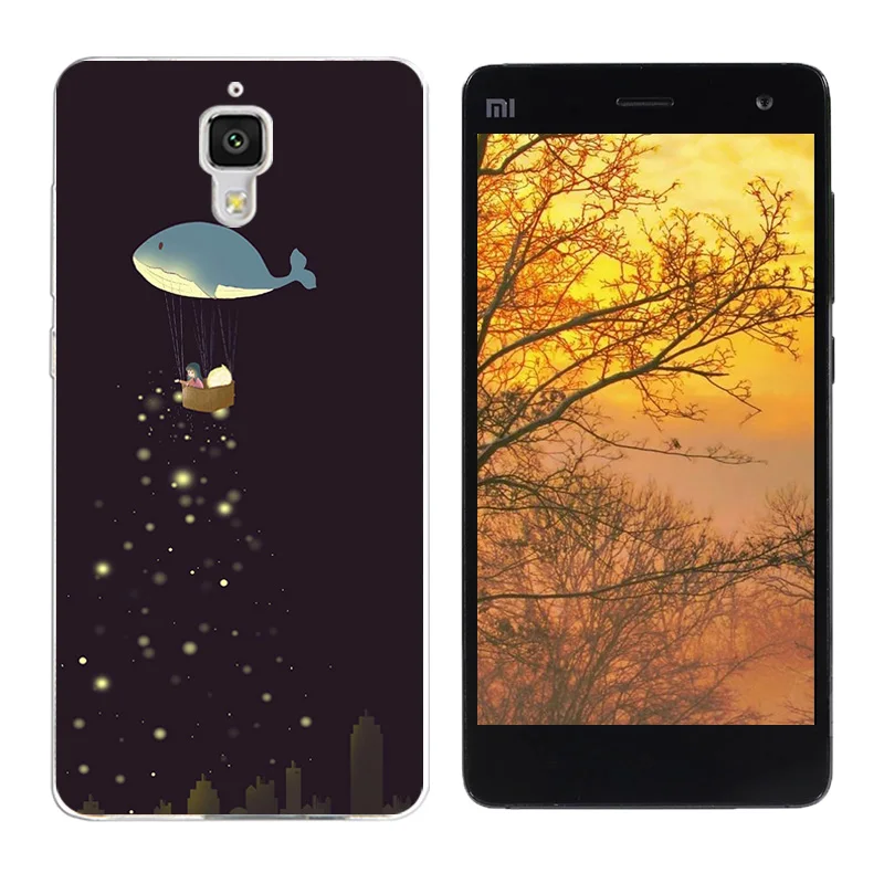Для Xiaomi Mi4 M4 силиконовый чехол ТПУ для Mi 4 мягкая задняя черная крышка Золотой