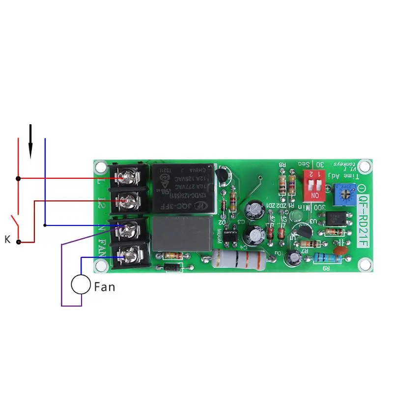 AC 100V-220V регулируемый таймер Управление триггерный релейный модуль задержка