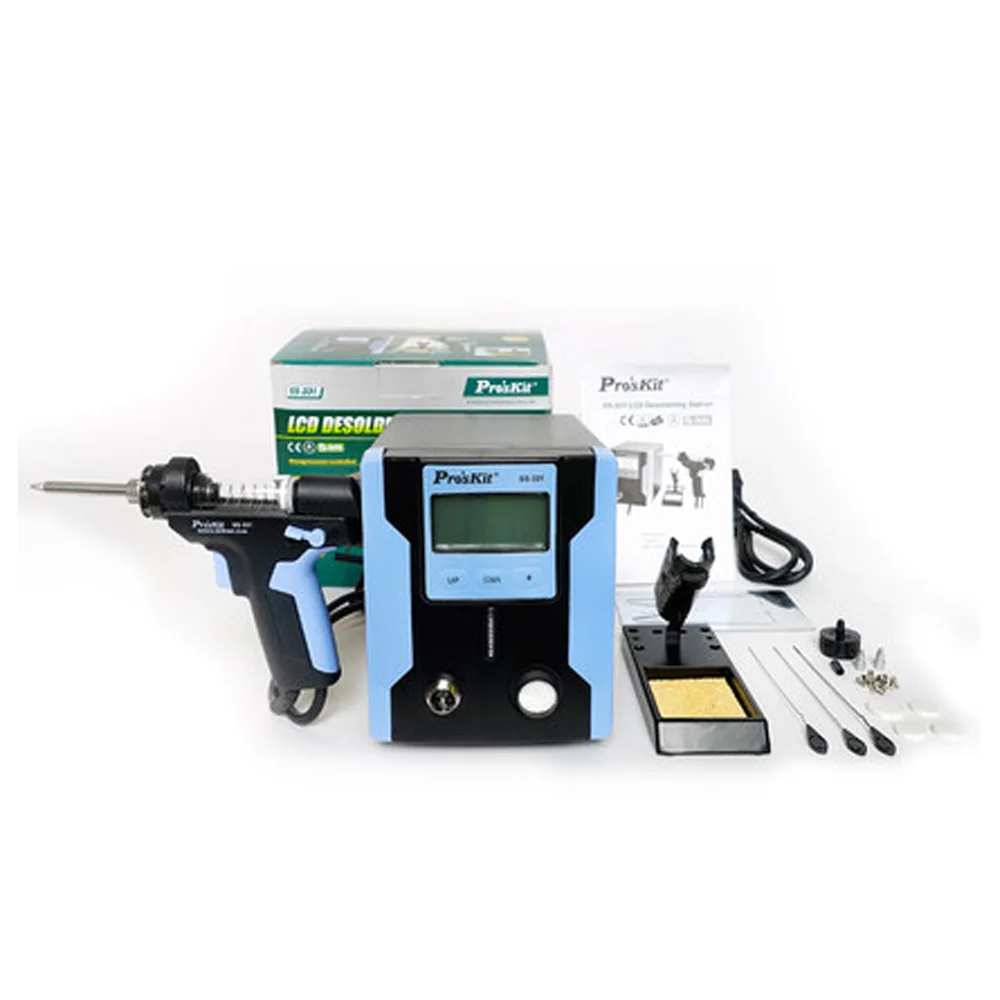 Выпуск Pro'sKit SS-331H ESD lcd цифровой электрический насос для распайки BGA всасывающий вакуумный припой присоска пистолет