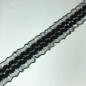 25mm black 5mts Горячее предложение! Распродажа! 5 метров 1,2 см до 4 см ширина черные аксессуары для одежды кружевной материал эластичный шитье кружева отделка ленты ожерелье - Цвет: 25mm black 5mts