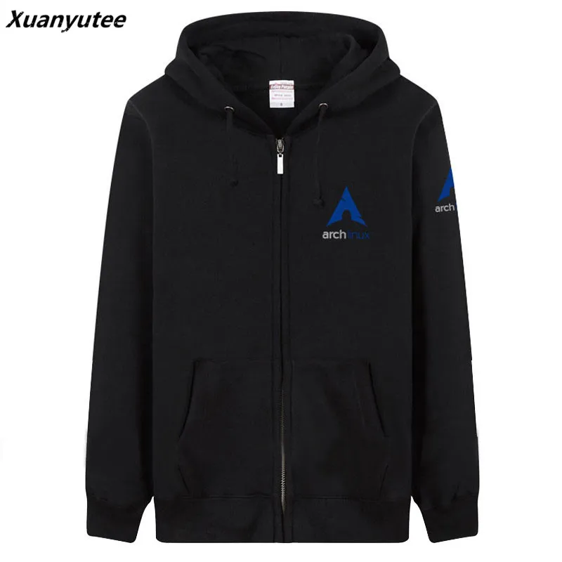 Xuanyutee Archlinux программист код Geeks мужские толстовки Зимние флисовые хлопковые