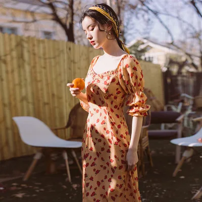 Zeehung милое Трендовое французское платье 2019 летнее Новое Дворцовое стильное Ретро
