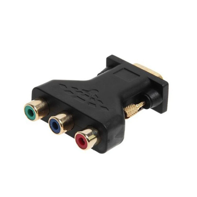 VGA 3 RCA адаптер RGB видео Женский HD 15 Pin Стиль компонентное разъем конвертер