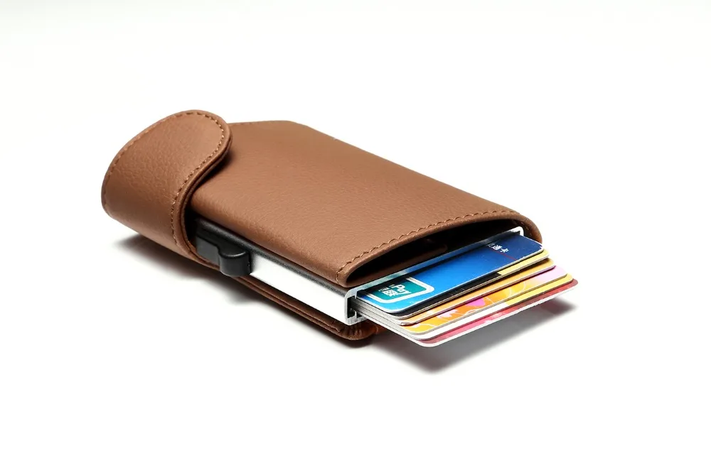 Bycobecy RFID металлический кошелек Противоугонный кошелек чехол для карт Алюминиевый Чехол для кредитных карт стиль унисекс бизнес держатель для карт