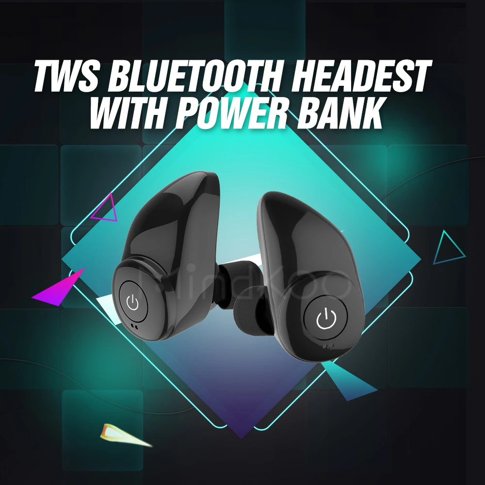 Портативный стерео наушники мини невидимый беспроводной Bluetooth V4.1 объемный звук