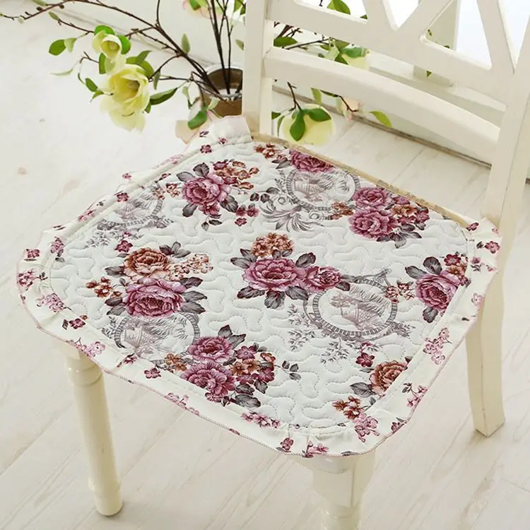 zisehuaduo 2pcs Хлопковая Подушка для стула для офиса, дома, столовой, Декор, четыре сезона, подушка для сиденья, подушка для кухонного стула, противоскользящая дышащая подушка для сиденья - Цвет: zisehuaduo 2pcs