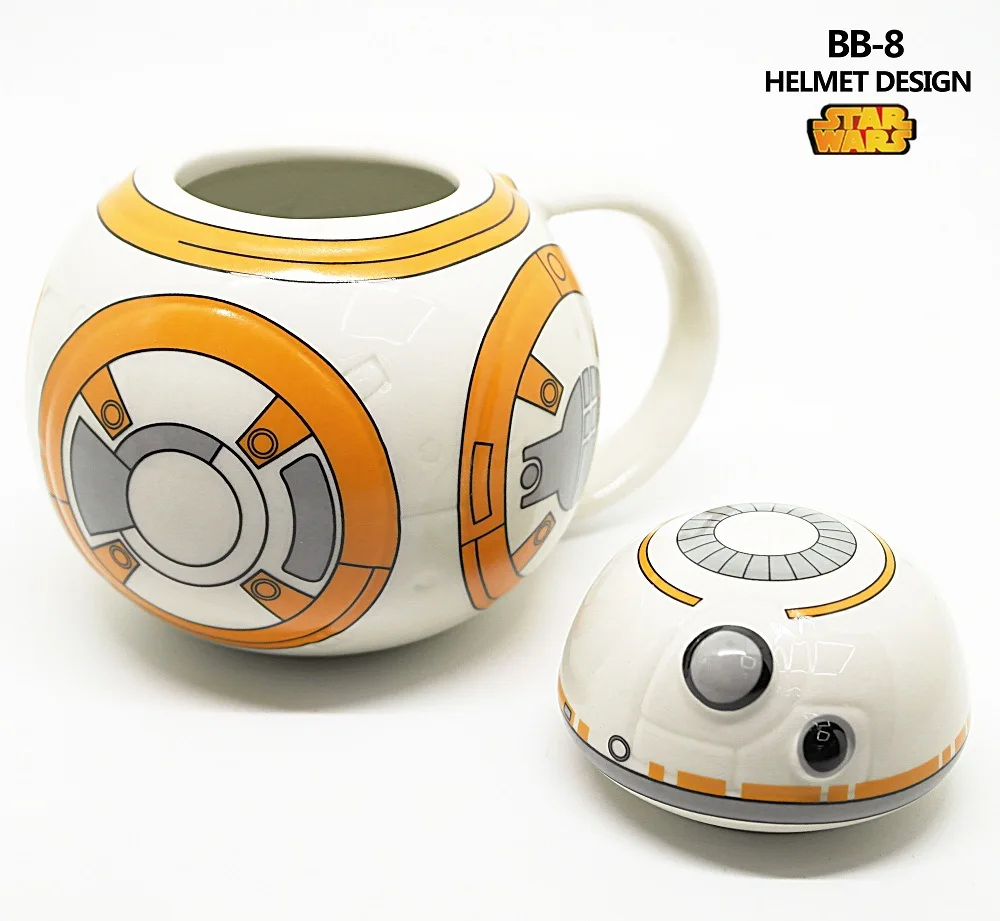 Звездные войны керамическая кружка BB-8 робот чашка с крышкой креативная керамическая кофейная чашка