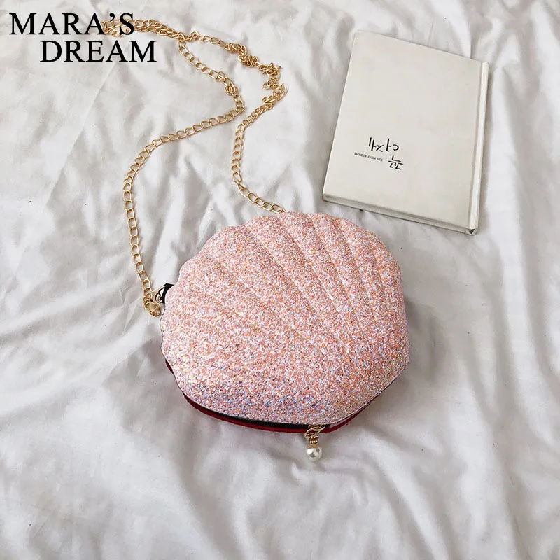 Mara's Dream 2019 Женская сетчатая красная с мини морской ракушкой женская сумка