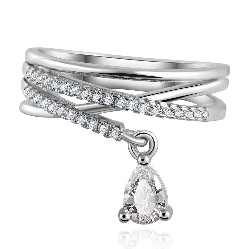 IF ME новый многослойный Крест в форме капли воды свадебные хрустальные подвесные