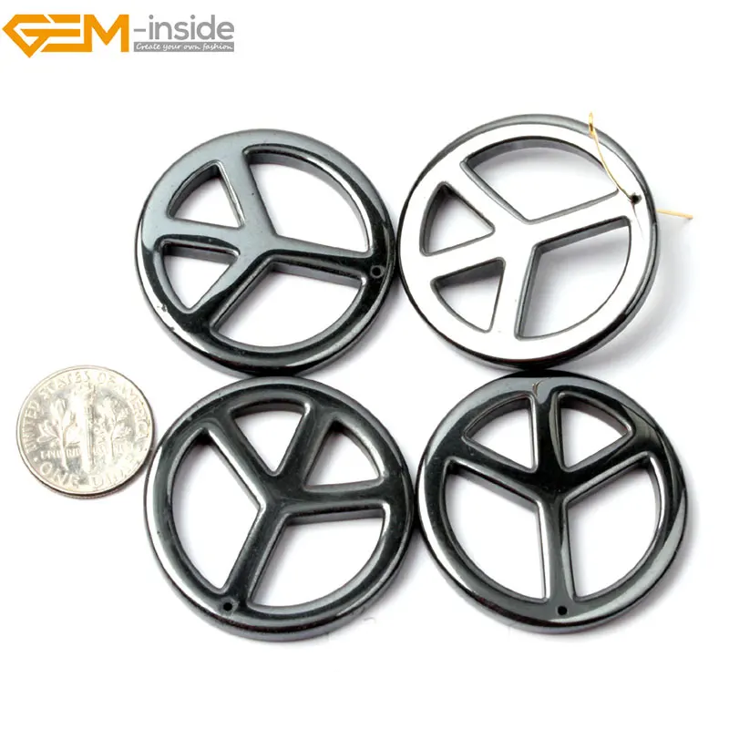 Circle 35mm Драгоценные камни-внутри 5 шт натуральный гематит бусины для изготовления ювелирных изделий Аксессуары Кулон DIY Рождественский подарок на день Святого Валентина ювелирные изделия - Цвет: Circle 35mm