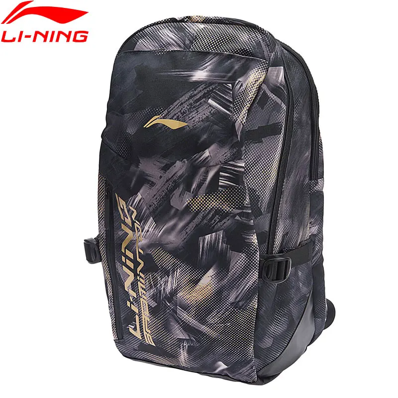 Li-Ning, Мужская серия бадминтон, рюкзак для тренировок, полиэстер, 25л, для обуви, карман, подкладка, спортивный рюкзак ABSN296 ZYF323