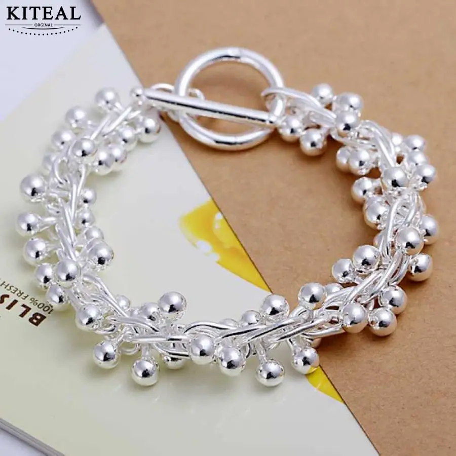 Оптовая продажа 20 см посеребренный браслет 2017 модные ювелирные изделия гладкие