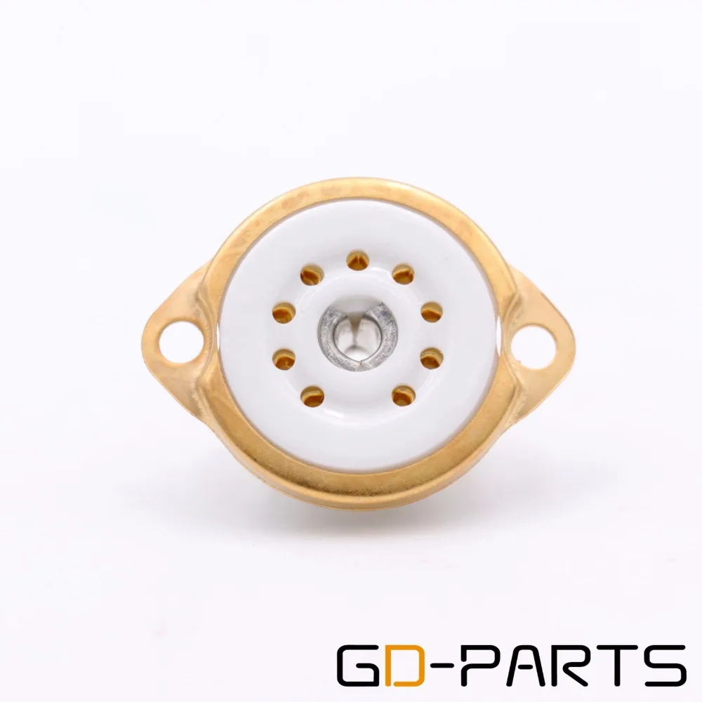 GD PARTS позолоченное Крепление Шасси 9 контактный фотоэлемент для 6DJ8 12AX7 ECC83 B339 CV492 6L13