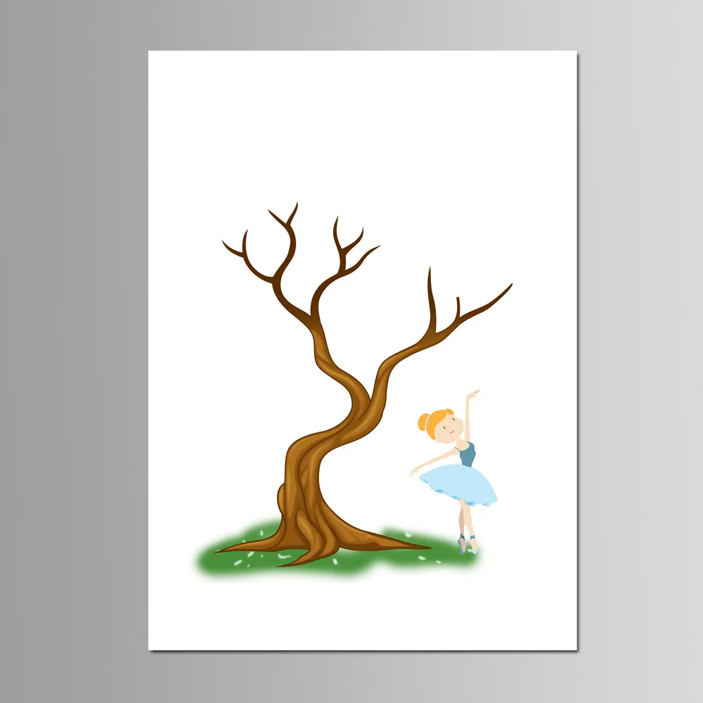 Baby Boy Girl Baptism Party Favor DIY Fingerprint Tree Guest Book Kids Birthday Gift Event Decor Customized Canvas Painting - Цвет: KD-58