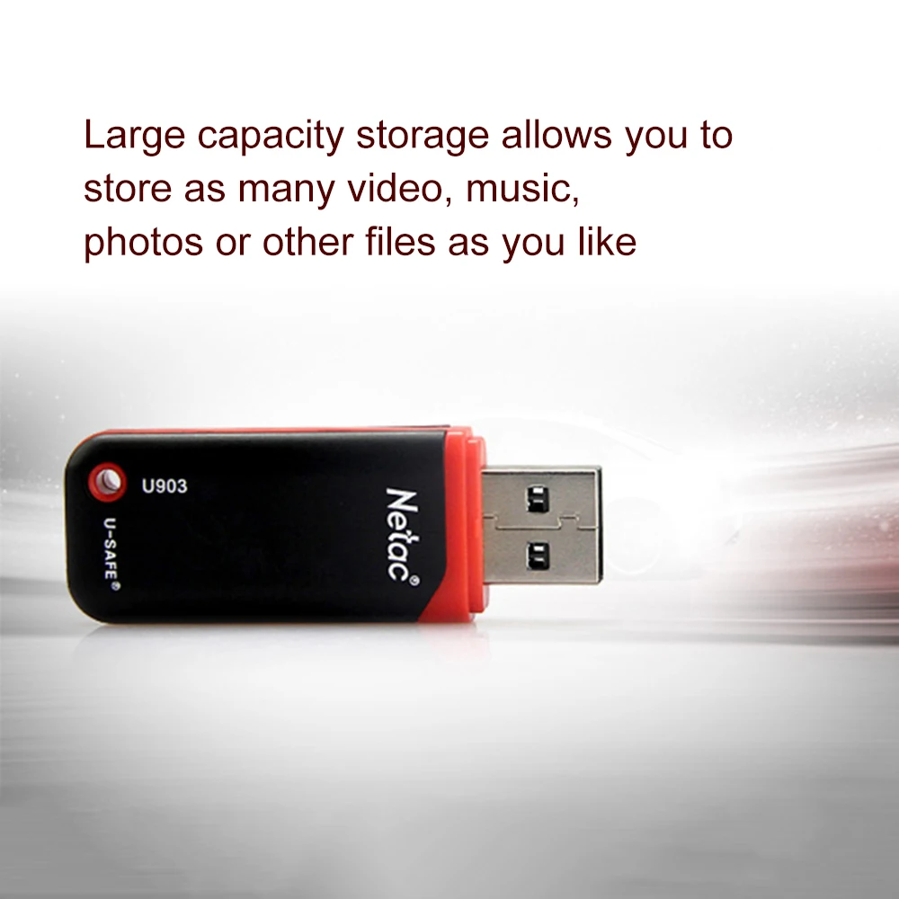 Netac U903 флеш-диск USB 2,0 8 ГБ 16 ГБ 32 ГБ 64 ГБ флеш-накопитель карта памяти высокоскоростной флеш-накопитель Пластиковый накопитель