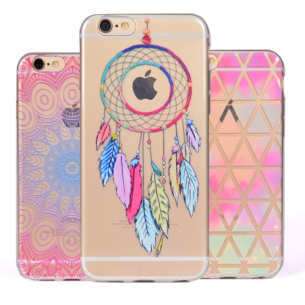 Чехол на айфон 6s 6 7 8 X Plus Chic рисунком цветок прозрачные ультра-тонкий телефон для