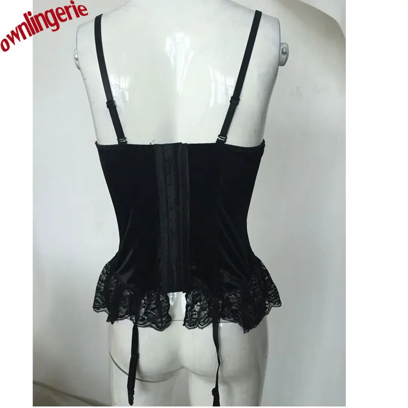 Бесплатная доставка Черное бюстье готическое красивое платье для невесты