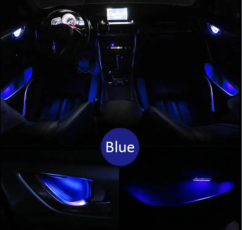 4pc stickers on cars interior inside door handle atmosphere lamp for fiat Sedici Seicento Stilo DOBLO DUCATO Ulysse