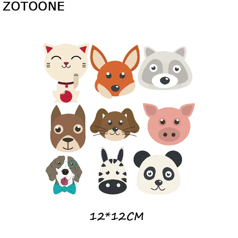 ZOTOONE Симпатичные различные Мультяшные животные DIY патчи утюг на передачи детская одежда мешок цветок украшение моющиеся теплопередачи - Цвет: 09