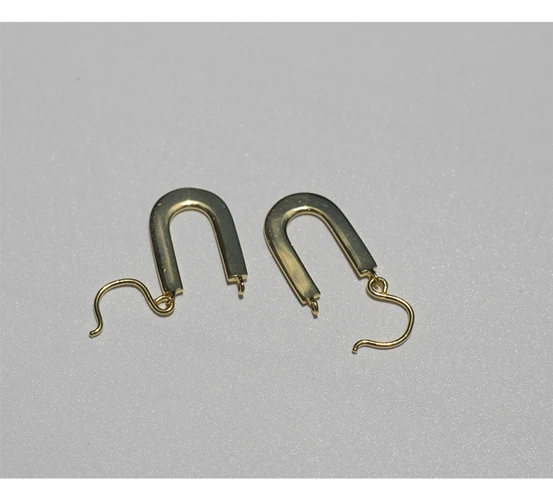 1 pair gold Серьги из серебра 925 пробы, модные, крутые, геометрические, стильные, u-образные, овальные серьги, серьги-капли, тренд, Женские Ювелирные украшения для ушей, темп - Окраска металла: 1 pair gold