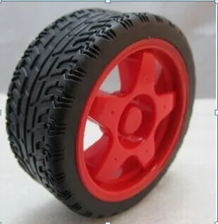 Kuongshun 65 мм робот умный автомобиль колеса для Arduino Diy умный автомобиль - Цвет: Red