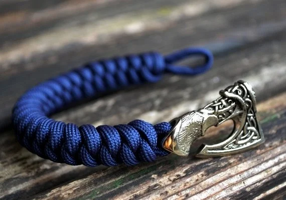 Скандинавский славянский браслет Thor Молот из Паракорда Viking с топором Perun