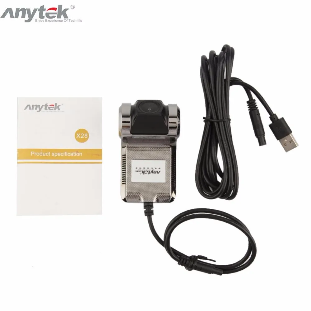 Anytek X28 Мини Автомобильный dvr DVRs камера Full HD 720P Авто Цифровой видеорегистратор видеокамера ADAS g-сенсор 150 градусов видеорегистратор