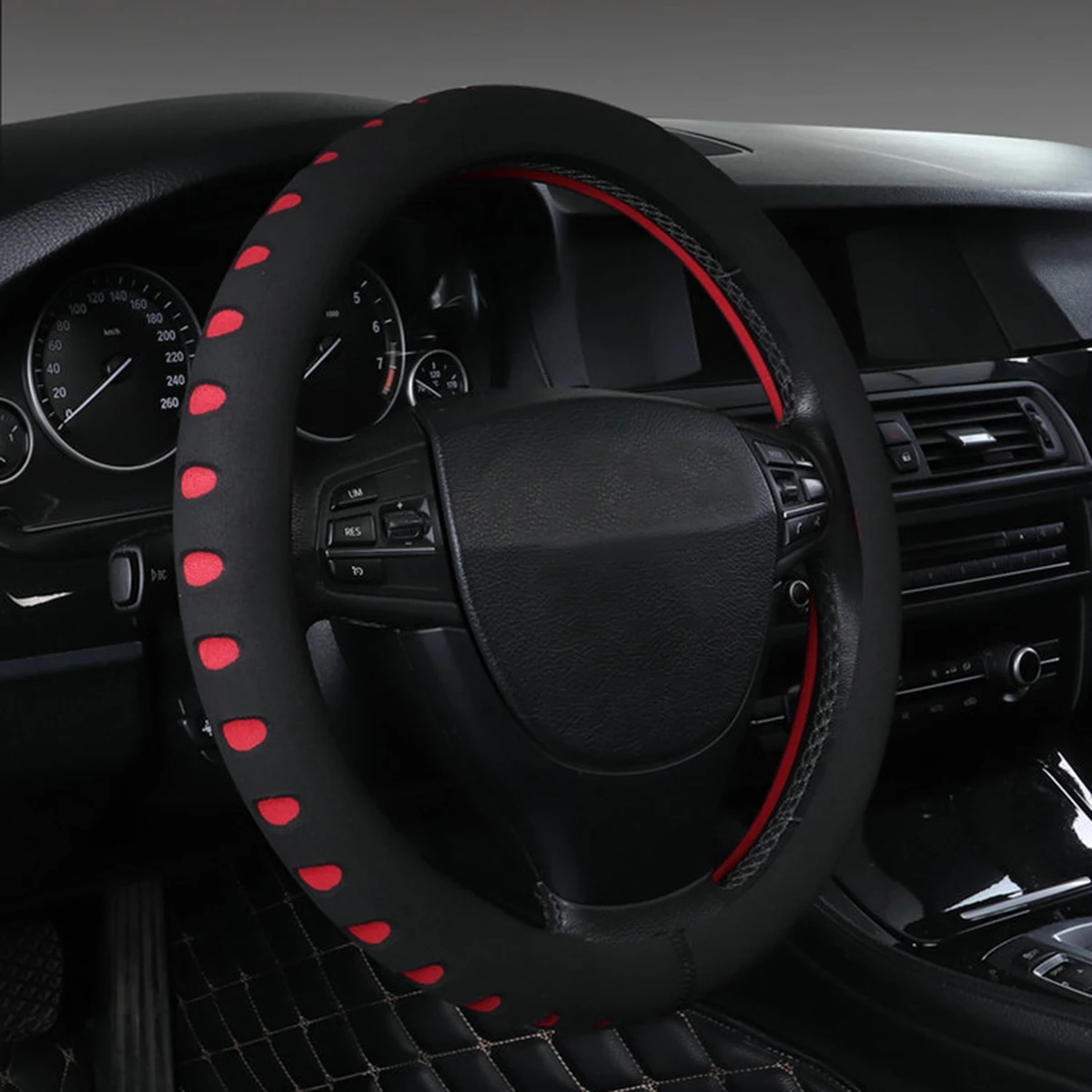 Противоскользящий эластичный чехол для рулевого колеса 38 см 5 цветов | Автомобили