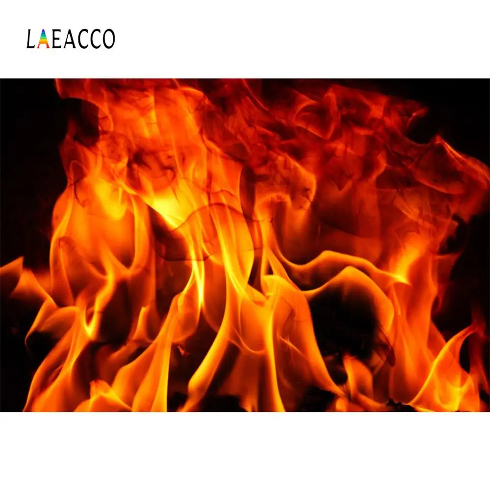 Laeacco огонь горящее пламя обои для камина вечерние Декор портретный фон для фотосъемки задник-фон для фотографирования фотосессия Фотостудия - Цвет: Небесно-голубой