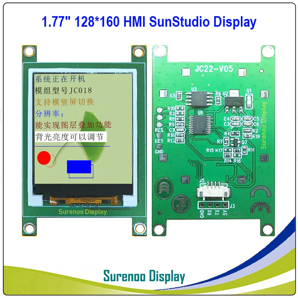

Интеллектуальный смарт-модуль HMI 1,77 "1,8" 128*160, серия USART UART TFT ЖК-дисплей Панель для Arduino без сенсорной панели
