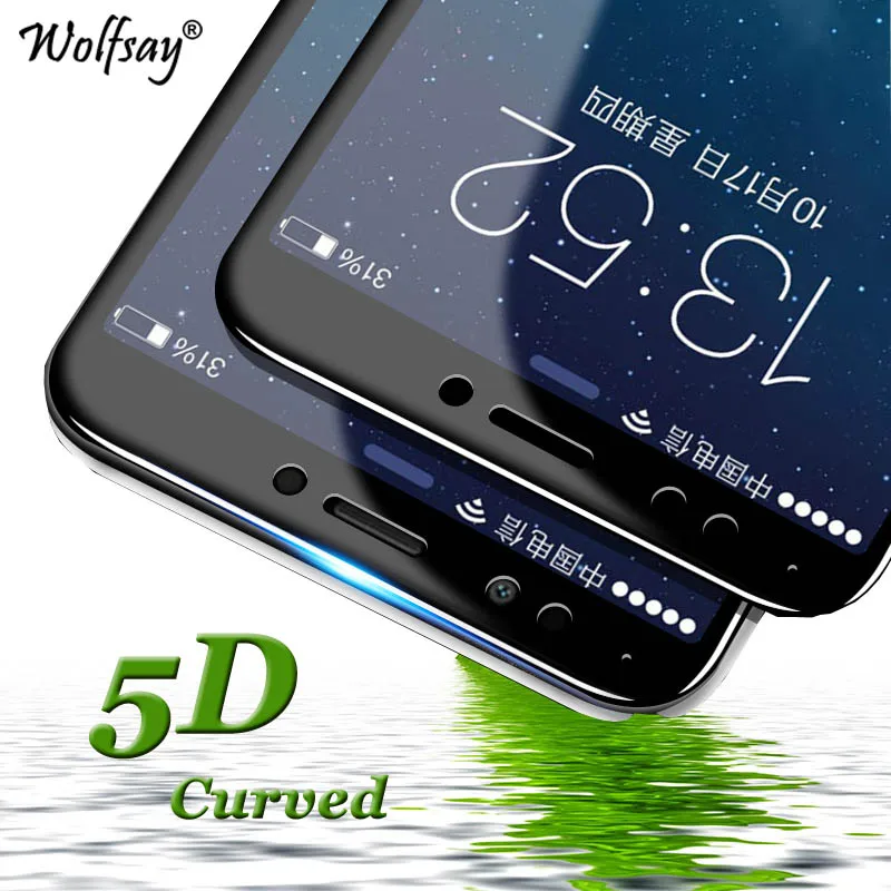 5D изогнутое закаленное стекло Huawei Y7 Prime 2018 Защитное для экрана Honor 7C Pro/Nova 2 Lite/Y7