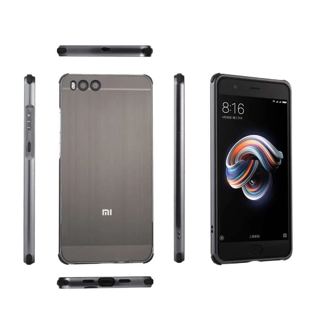Для Xiaomi Mi Note 3 Чехол Броня Гибридный Матовый Алюминиевый металлический бампер