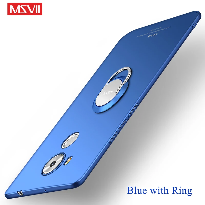Blue with Ring Чехол для huawei mate 8 MSVII, тонкий матовый чехол для huawei mate 8, металлический автомобильный держатель, задняя крышка для huawei mate 8, чехол - Цвет: Blue with Ring