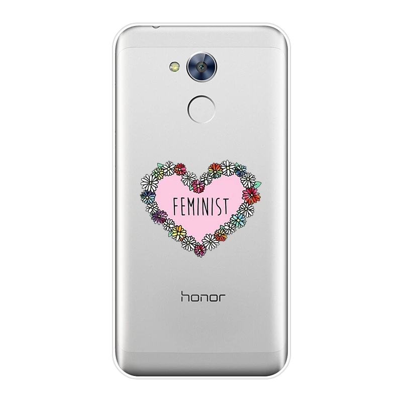 Чехол для телефона Huawei Honor 4X 5A 5X 6 6X Феминистская девушка Power Женская Мягкая