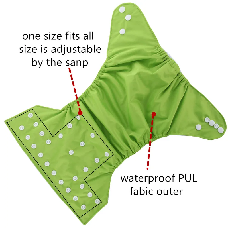 Внутренняя ткань замша детские карманные тканевые пеленки водонепроницаемые PUL