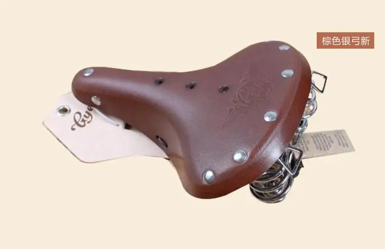 

Gyes bicycle saddle leather saddle vintage bike double spring copper saddle BROOKS B67 Vintage bicycle Saddle