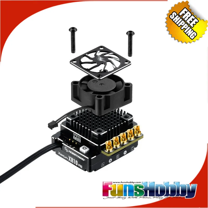 Бесщеточный сенсорный регулятор скорости ESC Hobbywing XeRun XR10 PRO G2 160A для 1/10 | Игрушки и