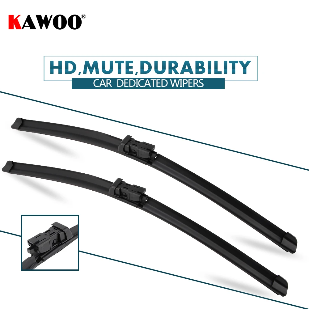 

KAWOO 2pcs Car Wiper Blade 24"+19" For Skoda Yeti , (2009-) Auto Soft Rubber Windcreen Wipers Blades Car Accessories Styling