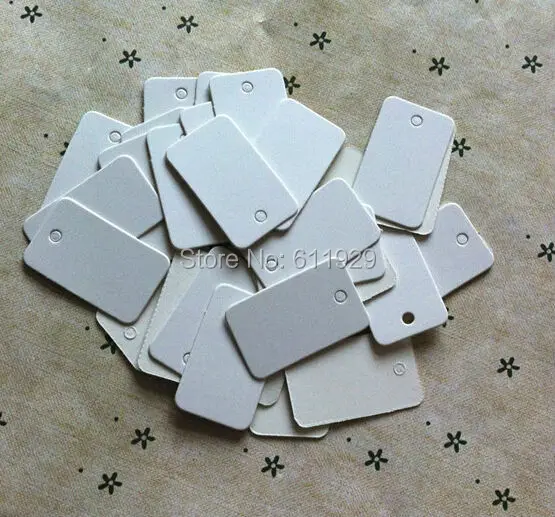 

Free shipping 1000 pcs/lot cute blank white 350 gsm paper tag 2x3.3cm/baking price tag/clothing hang tag/gift swing tag