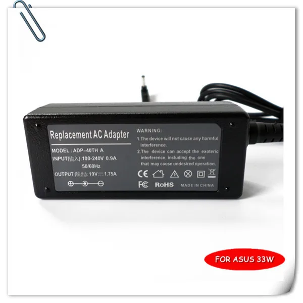 19V 1.75A адаптер переменного тока cargador для ASUS S200E VivoBook Intel Core i3-3217U EXA1206CH 0A001-00330100 caderno