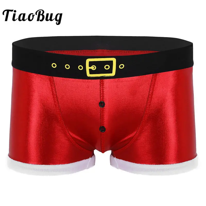 Мужские красные трусы-боксеры из искусственной кожи | Мужская одежда