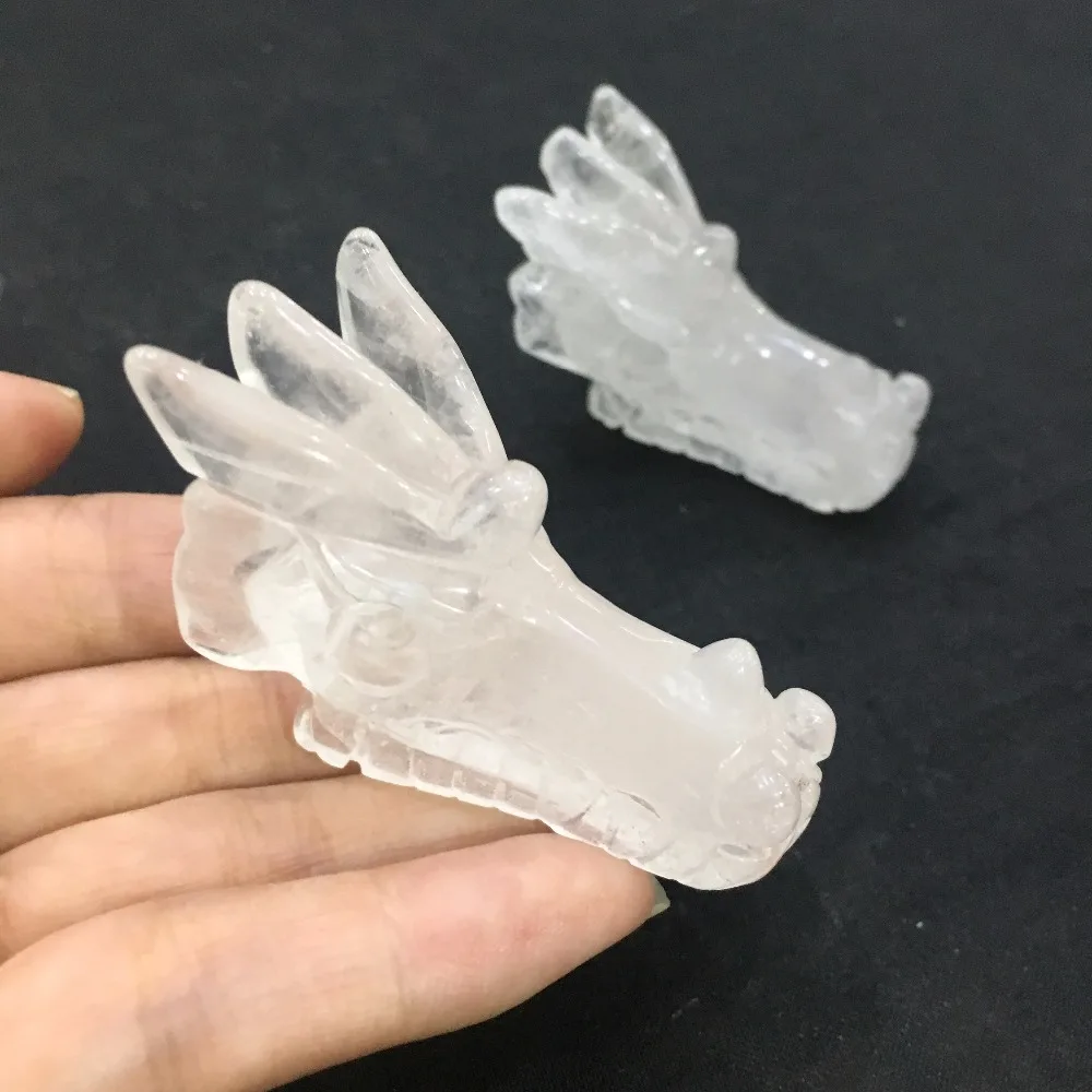 

1pcs High quality beautiful natural white quartz crystal carving faucet