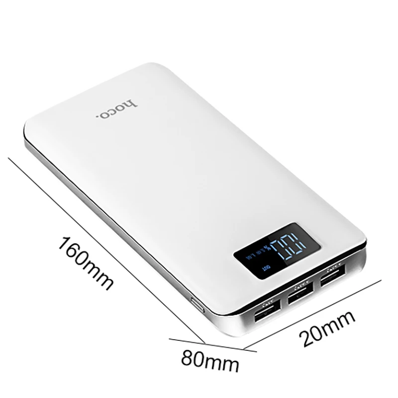 HOCO B23B 20000 мАч Внешний аккумулятор 18650 литиевая упаковка Pover Bank power bank быстрое