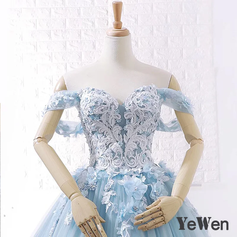 Роскошное кружевное свадебное платье принцессы с цветами 2020 бальное бисером